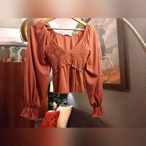 Altar'd State | Blush Ruched Cropped Top NWOT | Size M